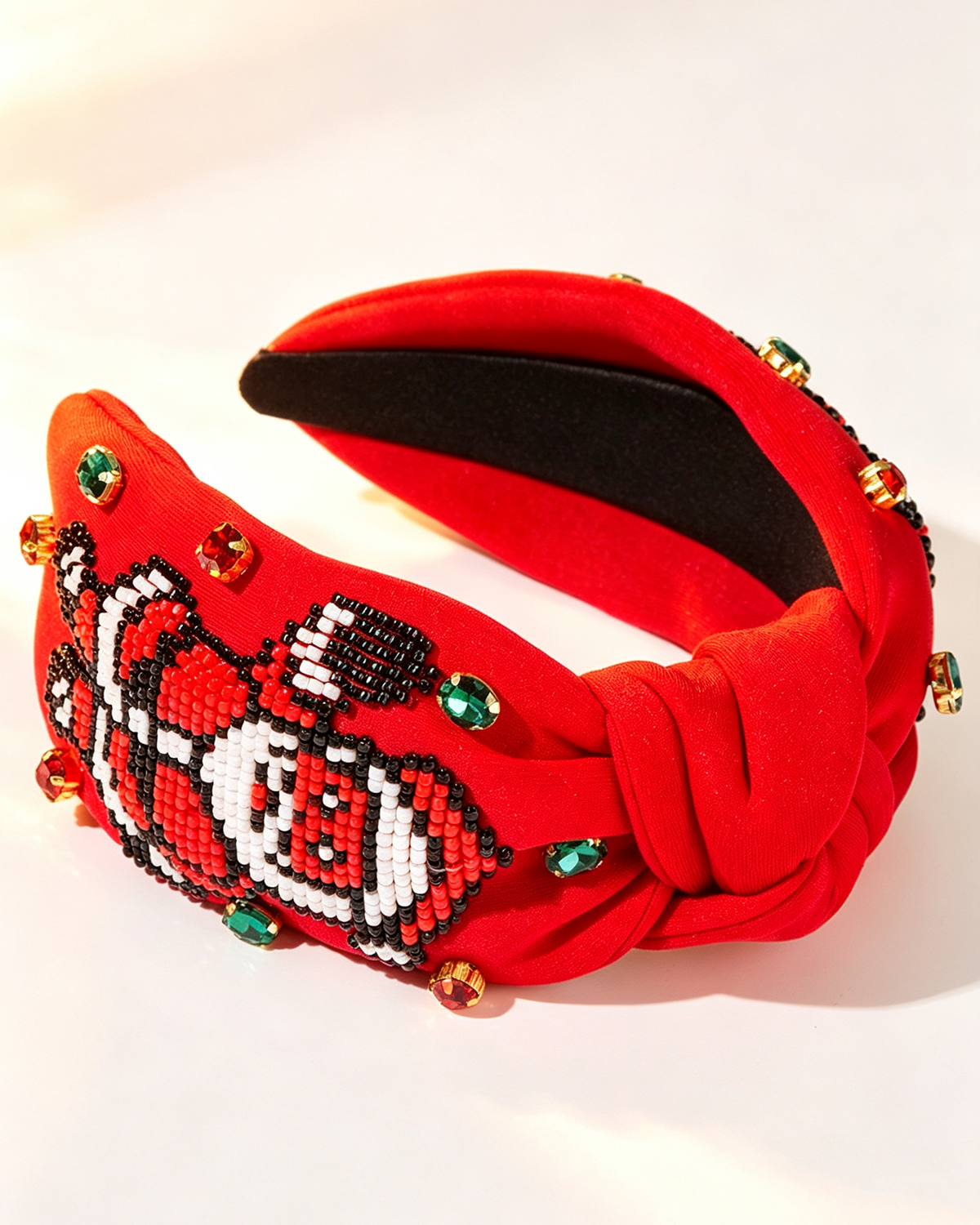 Wholesale Christmas Santa Headband beaded Festives Celebrations Hair Hoop Elastic Headbands For Adults And Kids SP009