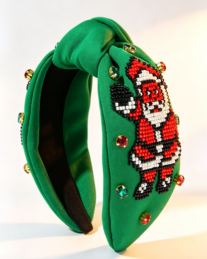 Wholesale Christmas Santa Headband beaded Festives Celebrations Hair Hoop Elastic Headbands For Adults And Kids SP009