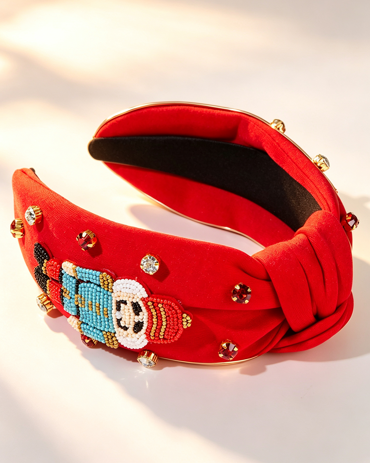 Wholesale Christmas nutcraker beaded Headband Festives Celebrations Hair Hoop Elastic Headbands For Adults And Kids SP010