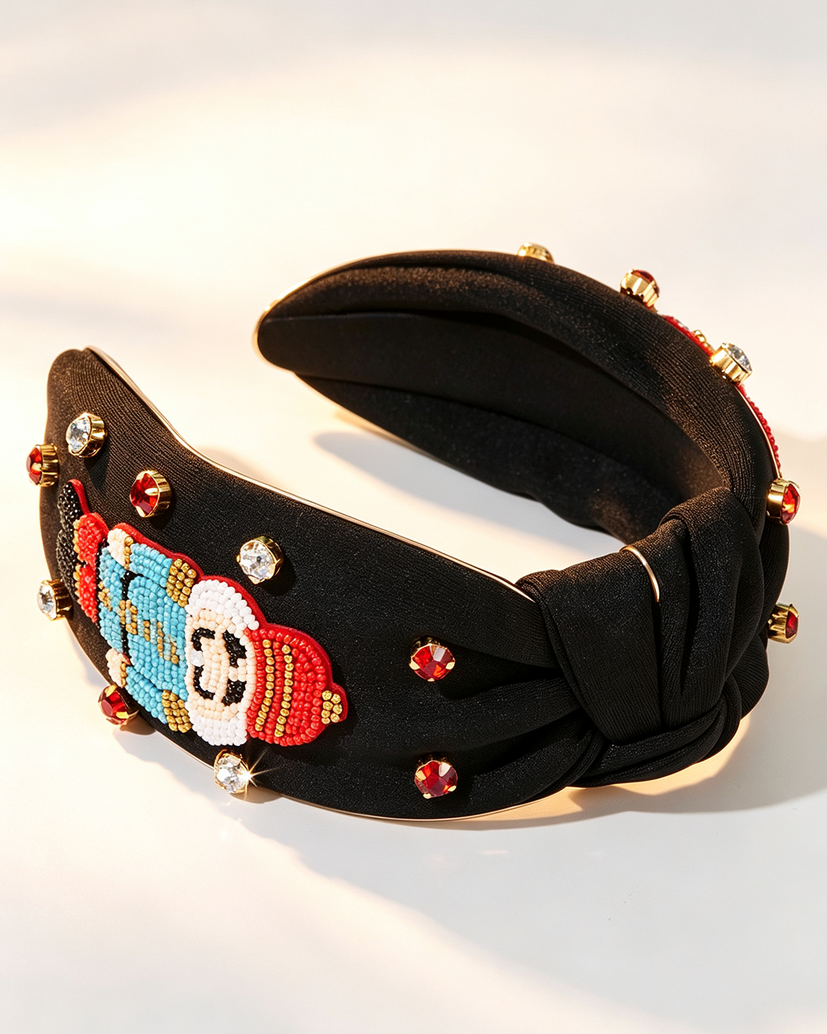 Wholesale Christmas nutcraker beaded Headband Festives Celebrations Hair Hoop Elastic Headbands For Adults And Kids SP010