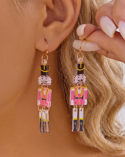 Wholesale Christmas series earrings fashionable and versatile Christmas love elk acrylic earrings  SP014