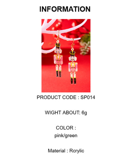 Wholesale Christmas series earrings fashionable and versatile Christmas love elk acrylic earrings  SP014