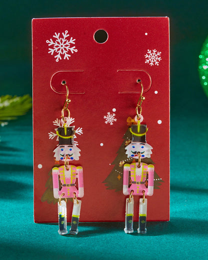 Wholesale Christmas series earrings fashionable and versatile Christmas love elk acrylic earrings  SP014