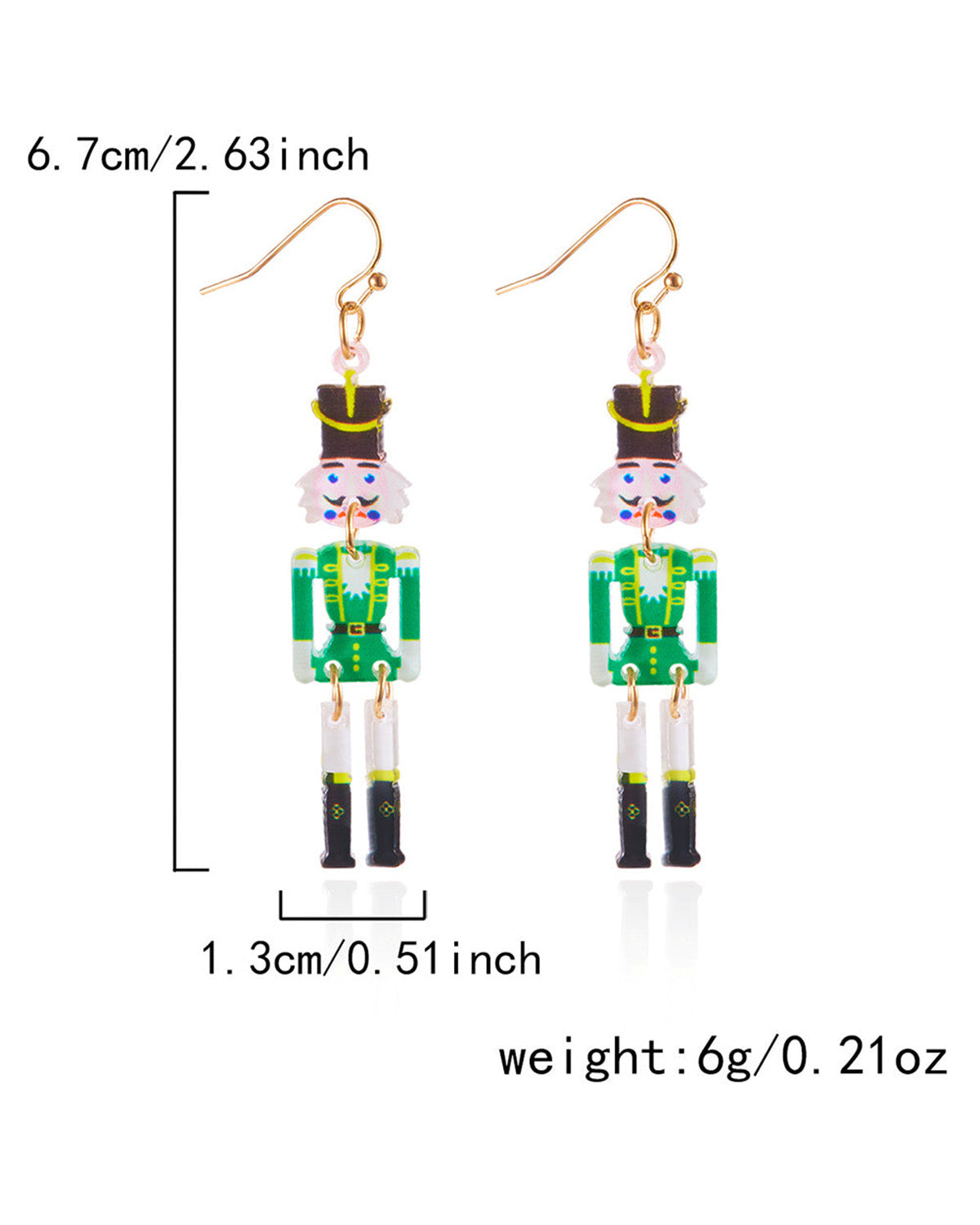 Wholesale Christmas series earrings fashionable and versatile Christmas love elk acrylic earrings  SP014