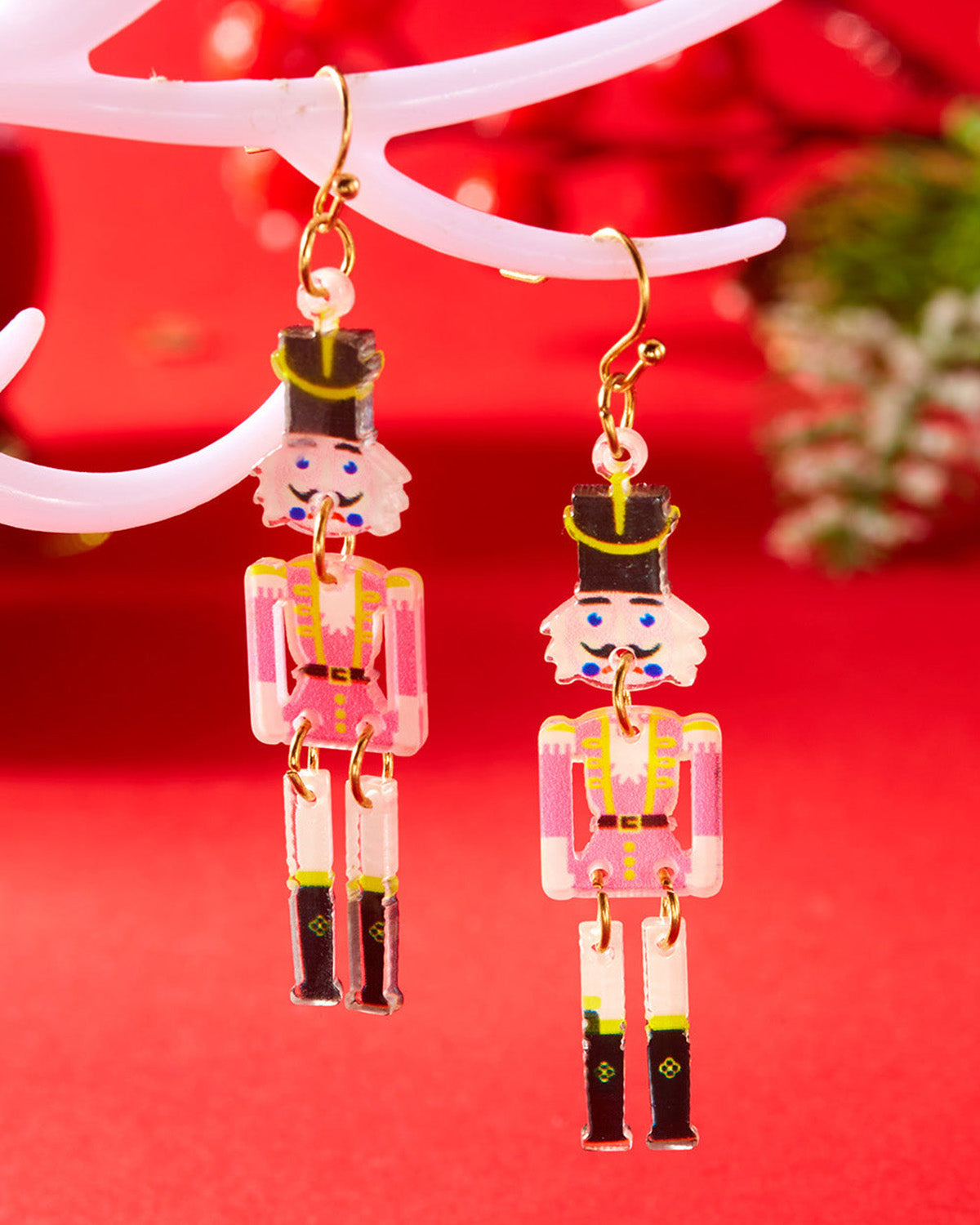 Wholesale Christmas series earrings fashionable and versatile Christmas love elk acrylic earrings  SP014
