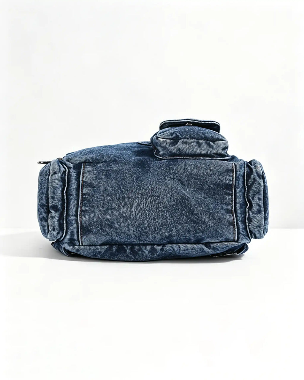 Wholesale Dark Blue Denim Rivet Backpack SP135