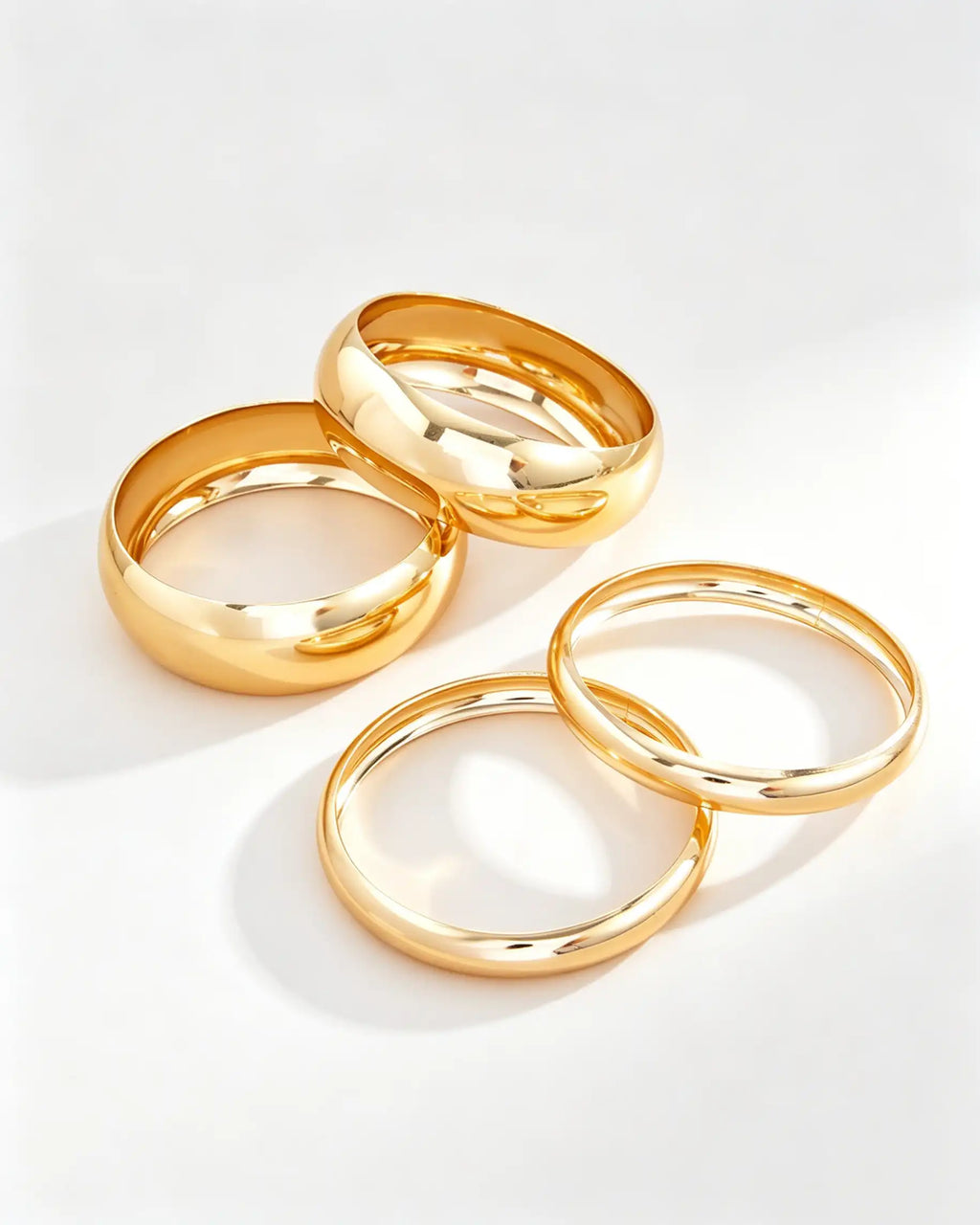 Wholesale Gold 4Pcs Stackable Bangles SP109