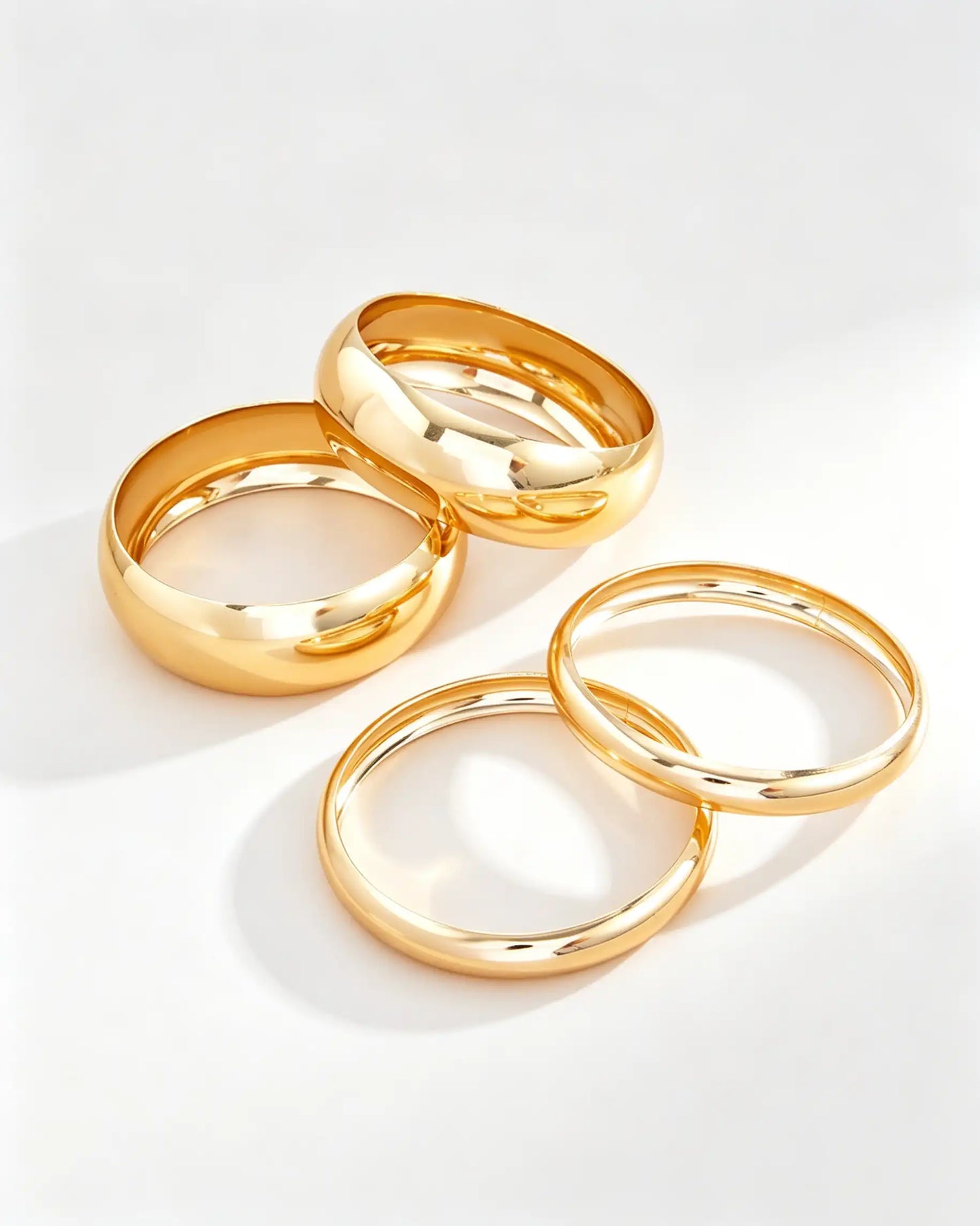 Wholesale Gold 4Pcs Stackable Bangles SP109
