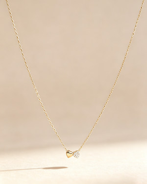 Wholesale Gold Alloy Double Heart Necklace Daily Sweet Gift Jewelry SP173
