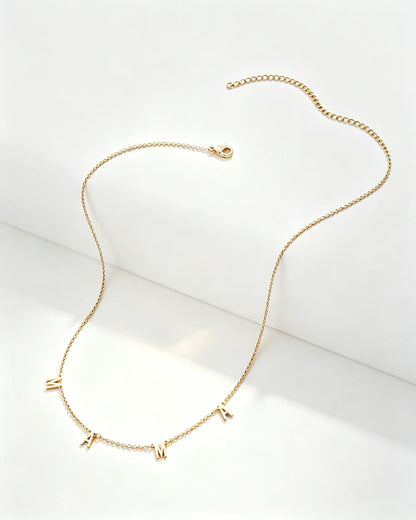 Gold Titanium MAMA Necklace Everyday Gift Jewelry SP171