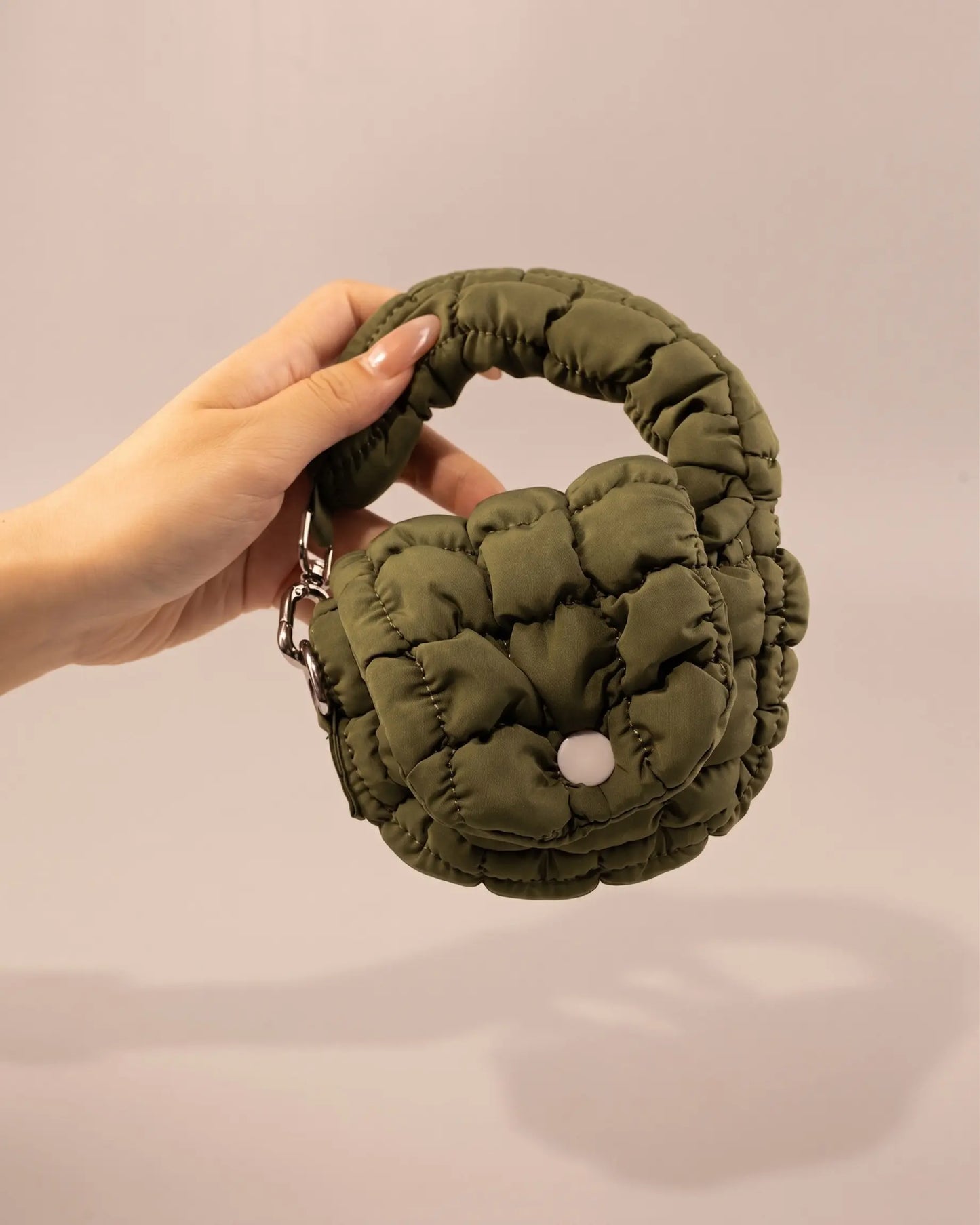 Green Puffer Mini Bag Casual Pouch SP251