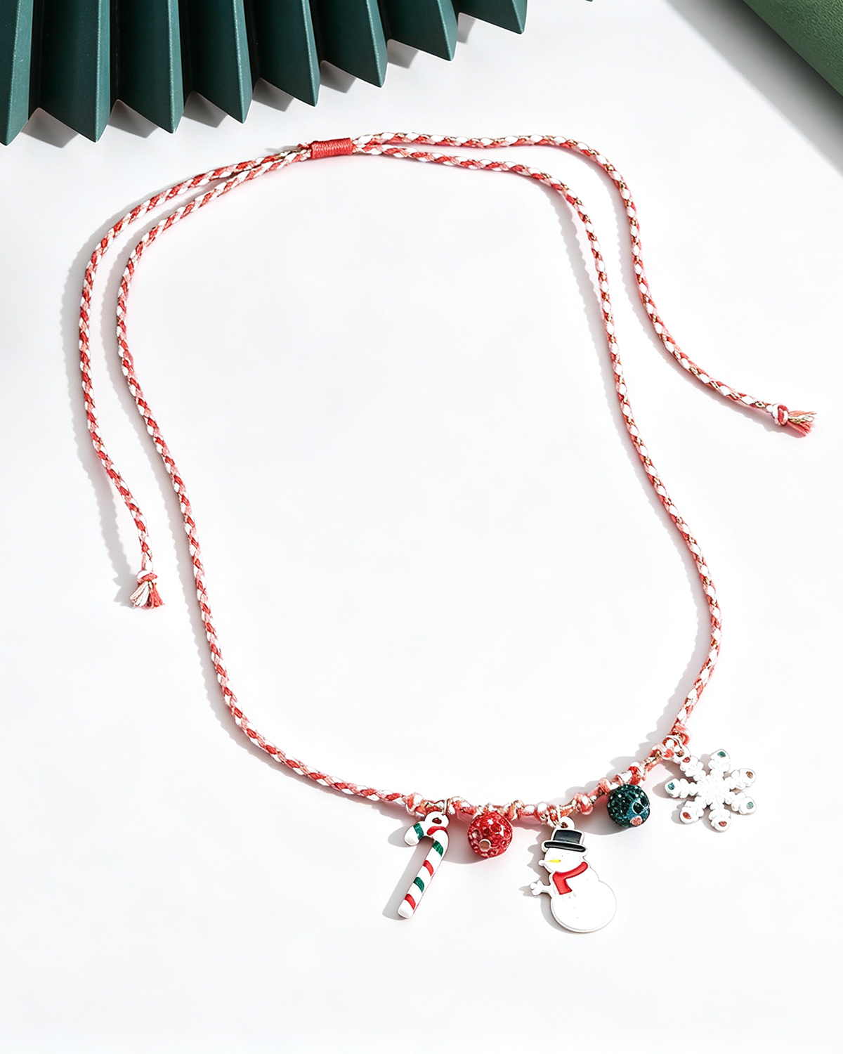 Wholesale Jewelry Alloy Cartoon Snowman Christmas Tree Pendant Necklace SP003
