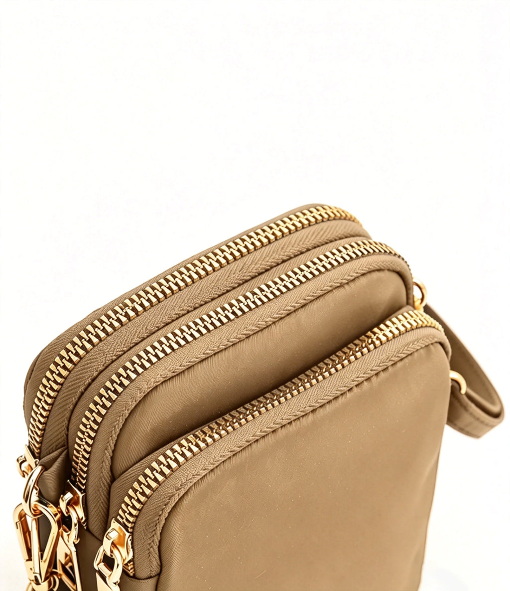 Wholesale Khaki Waterproof Phone Bag Casual Crossbody Purse SP148