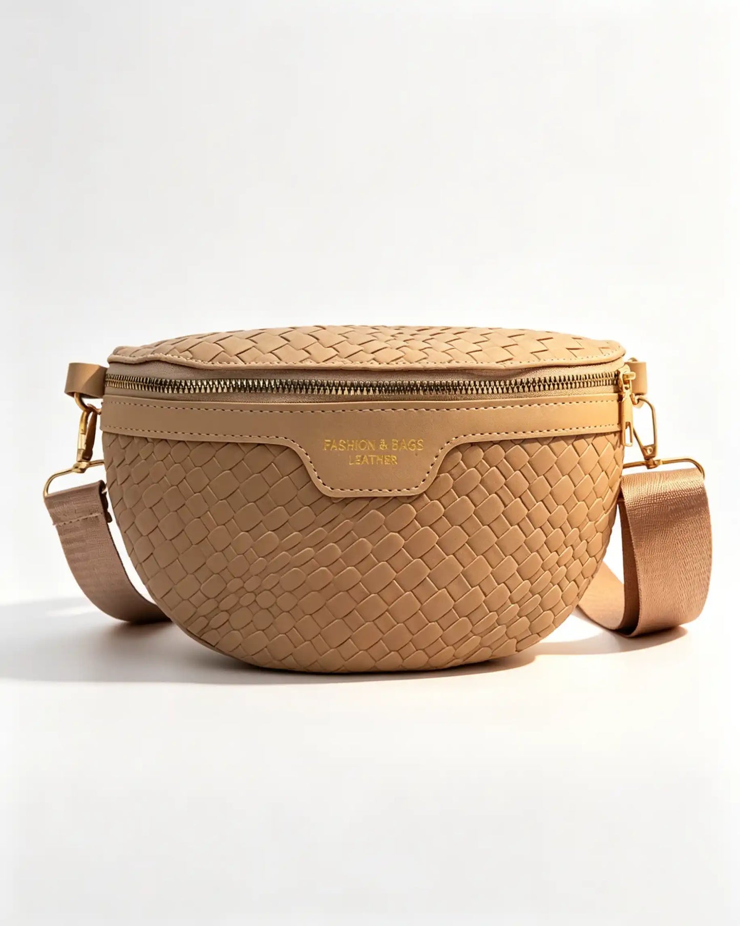 Khaki Woven Casual Fanny Pack SP129