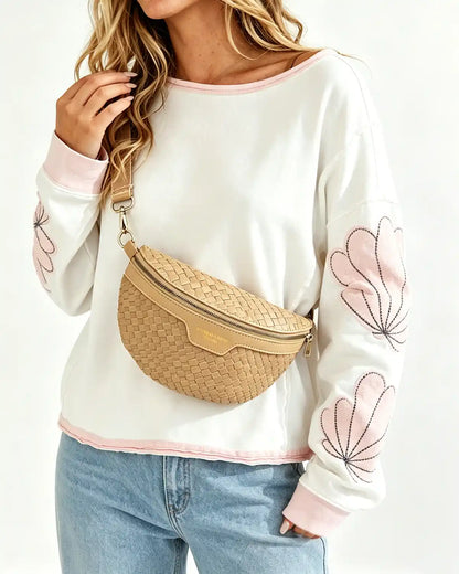 Khaki Woven Casual Fanny Pack SP129