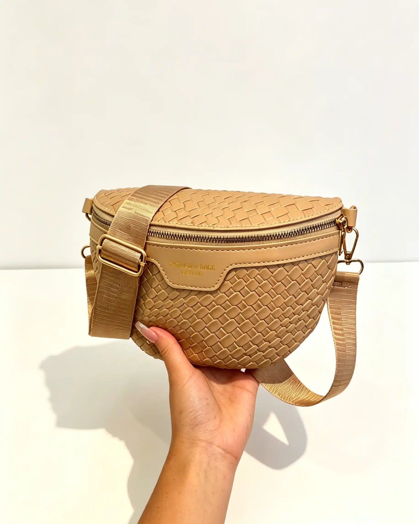 Khaki Woven Casual Fanny Pack SP129