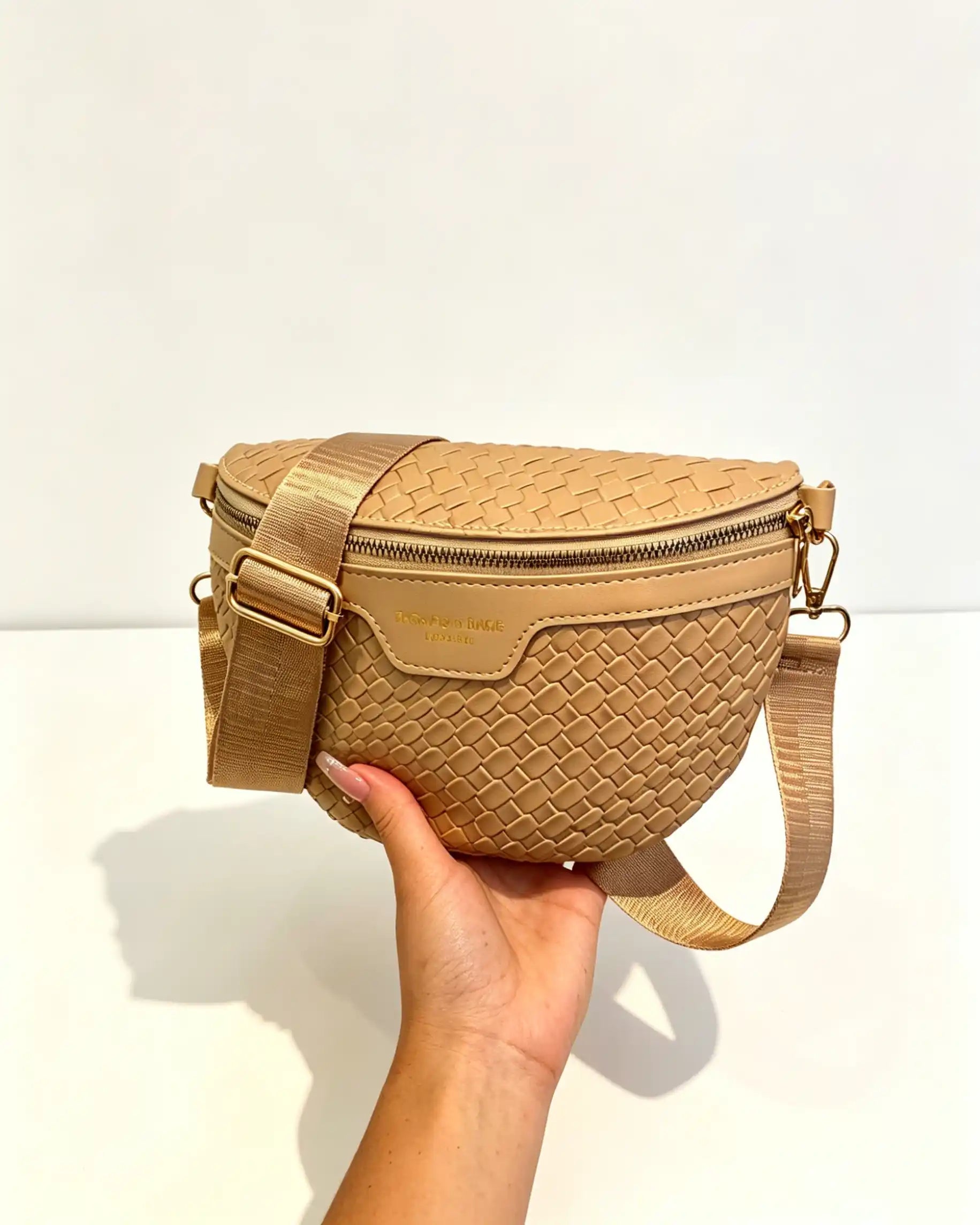 Wholesale Khaki Woven Casual Fanny Pack SP129