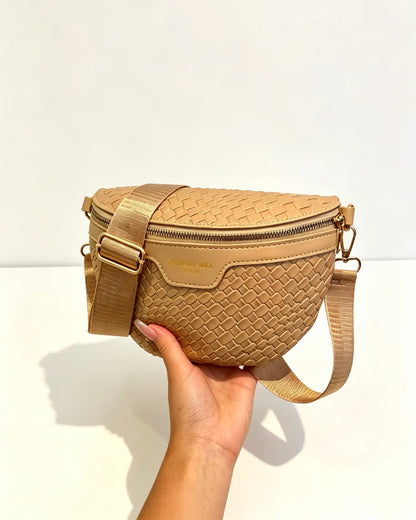 Khaki Woven Casual Fanny Pack SP129