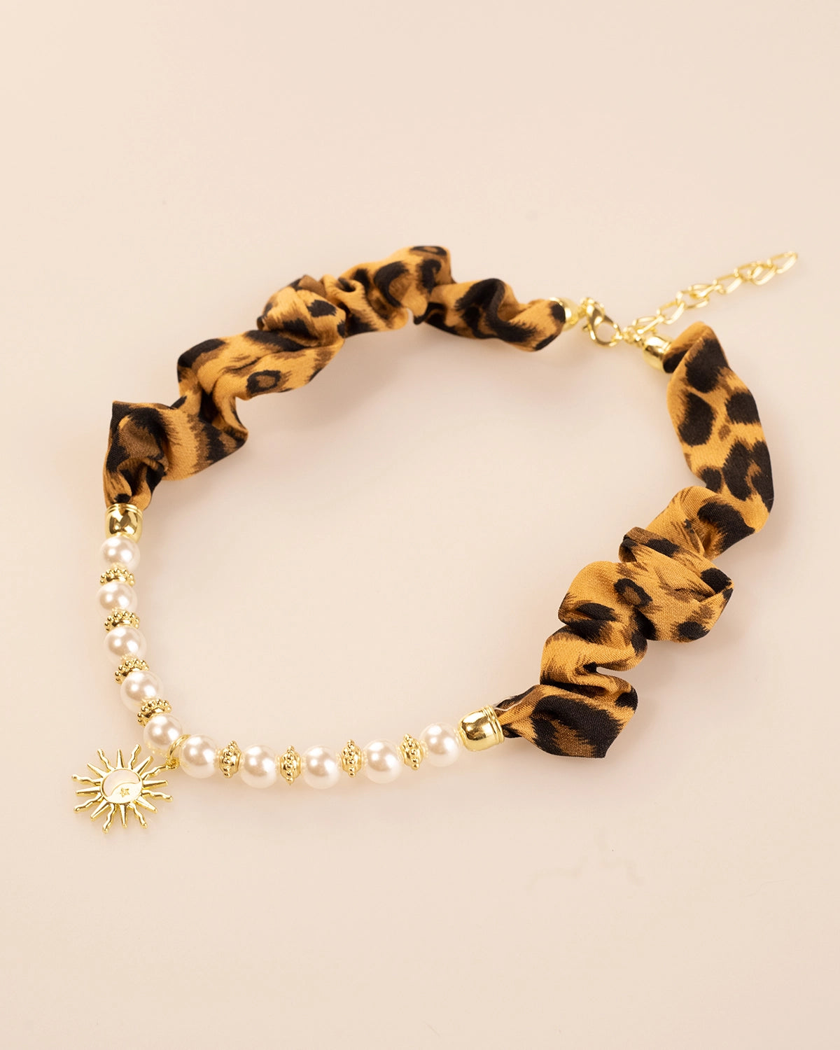 Wholesale Leopard Pearl Sun Necklace Party Trendy Jewelry SP263