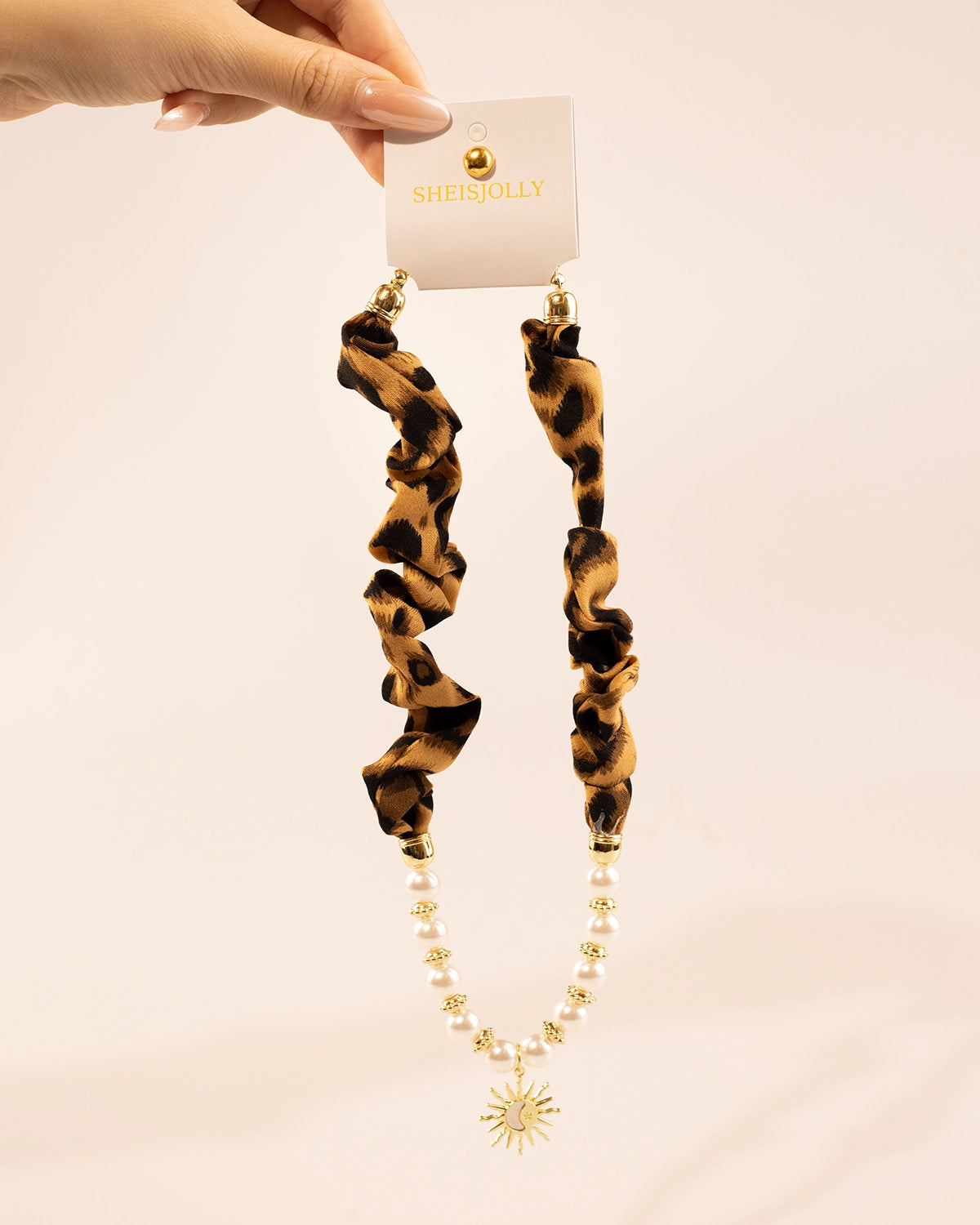 Wholesale Leopard Pearl Sun Necklace Party Trendy Jewelry SP263