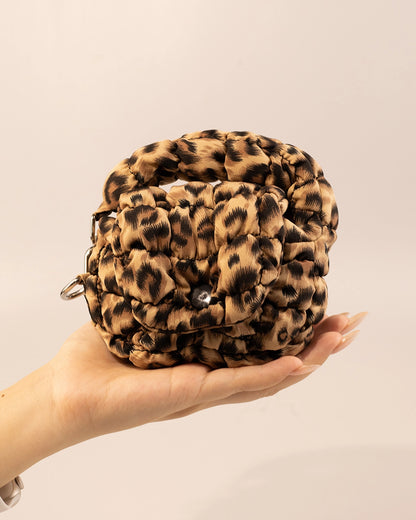 Leopard Puffer Mini Bag Casual Accessory SP243