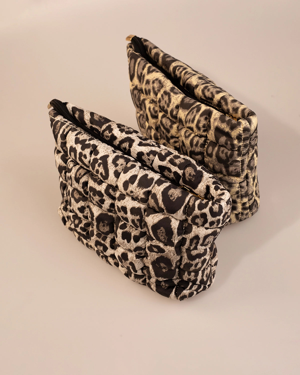 Wholesale Leopard Quilted Makeup Bag Travel Cosmetic Pouch SP264