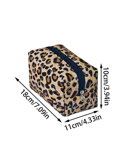 Wholesale Leopard Quilted Makeup Bag Travel Organizer SP267
