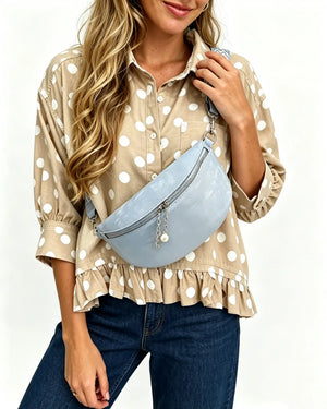 Wholesale Light Blue Pearl Fanny Pack SP126