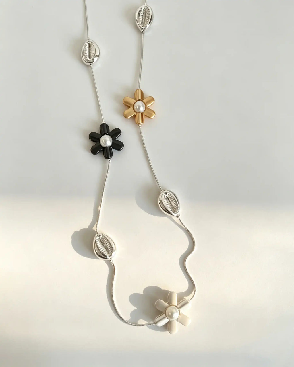 Wholesale Mixed Floral Beaded Long Necklace Vacation Boho Jewelry SP098