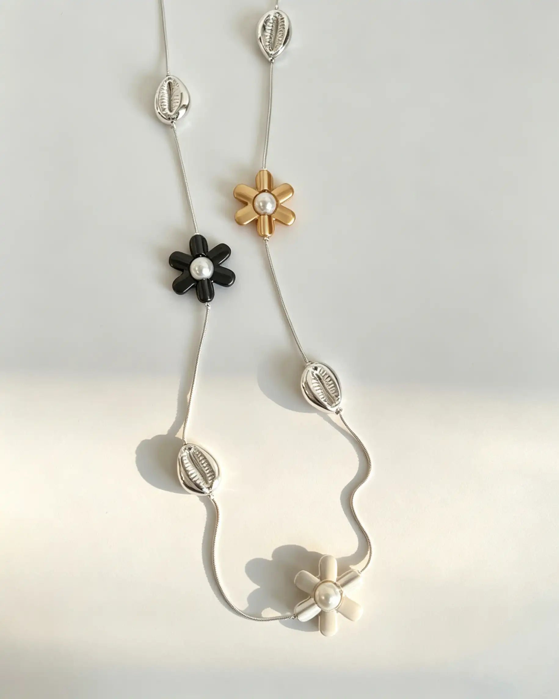 Wholesale Mixed Floral Beaded Long Necklace Vacation Boho Jewelry SP098