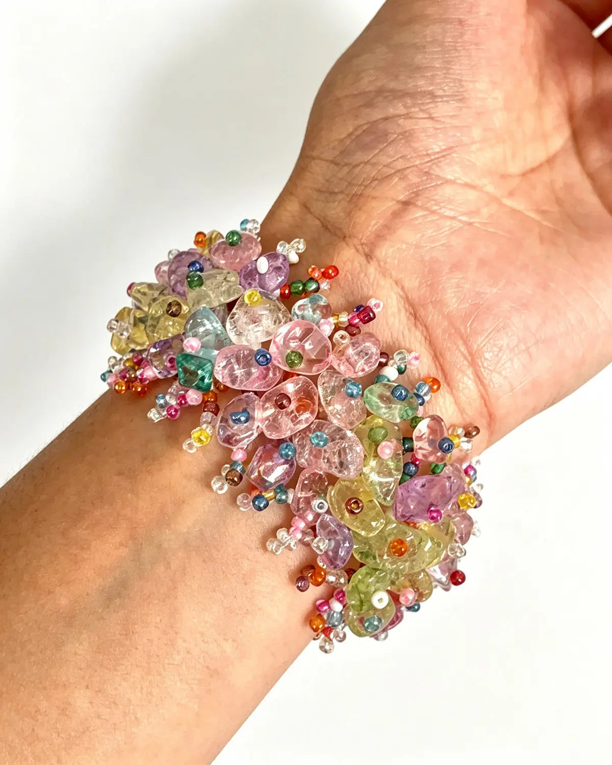 Multicolor Chunky Crystal Vacation Boho Bracelet SP253