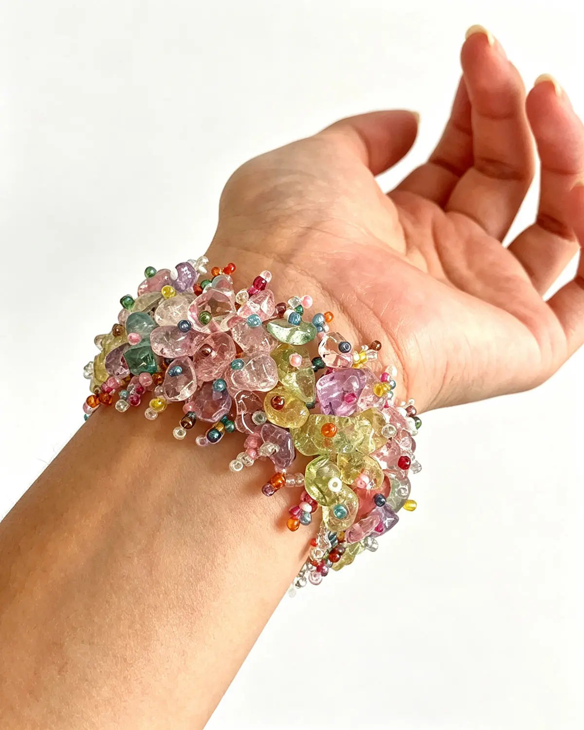 Multicolor Chunky Crystal Vacation Boho Bracelet SP253