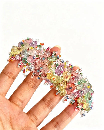 Multicolor Chunky Crystal Vacation Boho Bracelet SP253