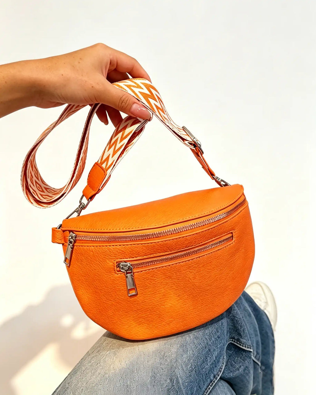 Wholesale Orange Litchi Grain Fanny Pack SP138