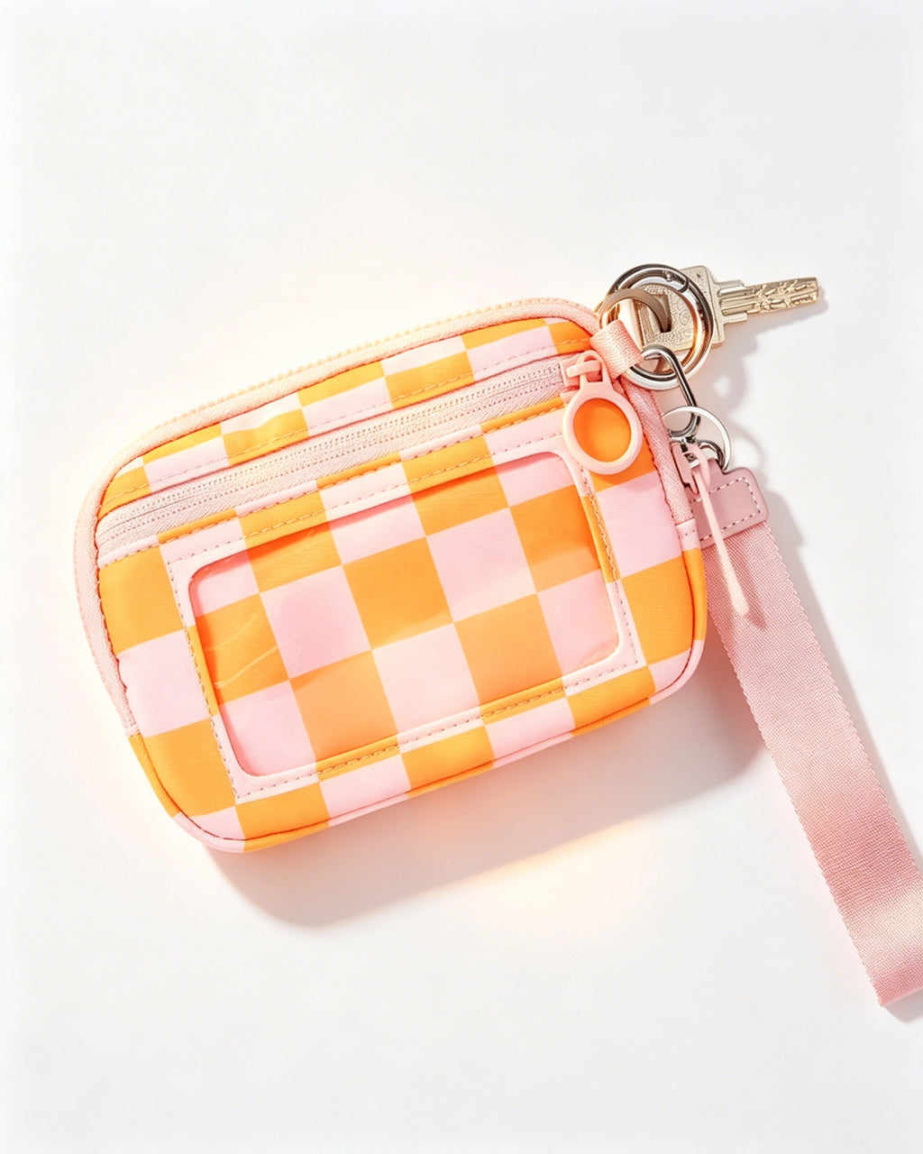 Wholesale Pink Checkerboard Waterproof Ultralight Pouch Travel ID Wallet SP157