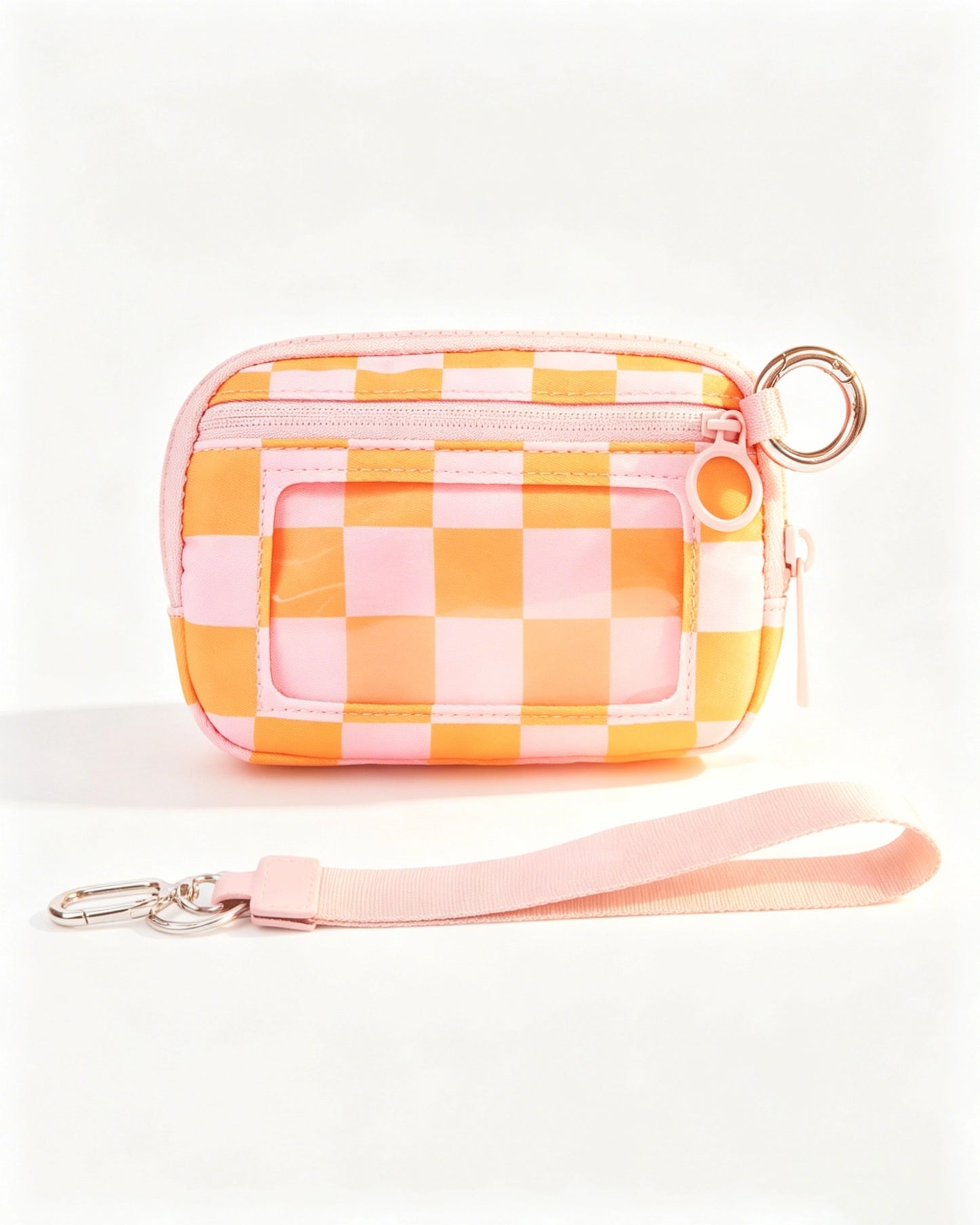 Pink Checkerboard Waterproof Ultralight Pouch Travel ID Wallet SP157