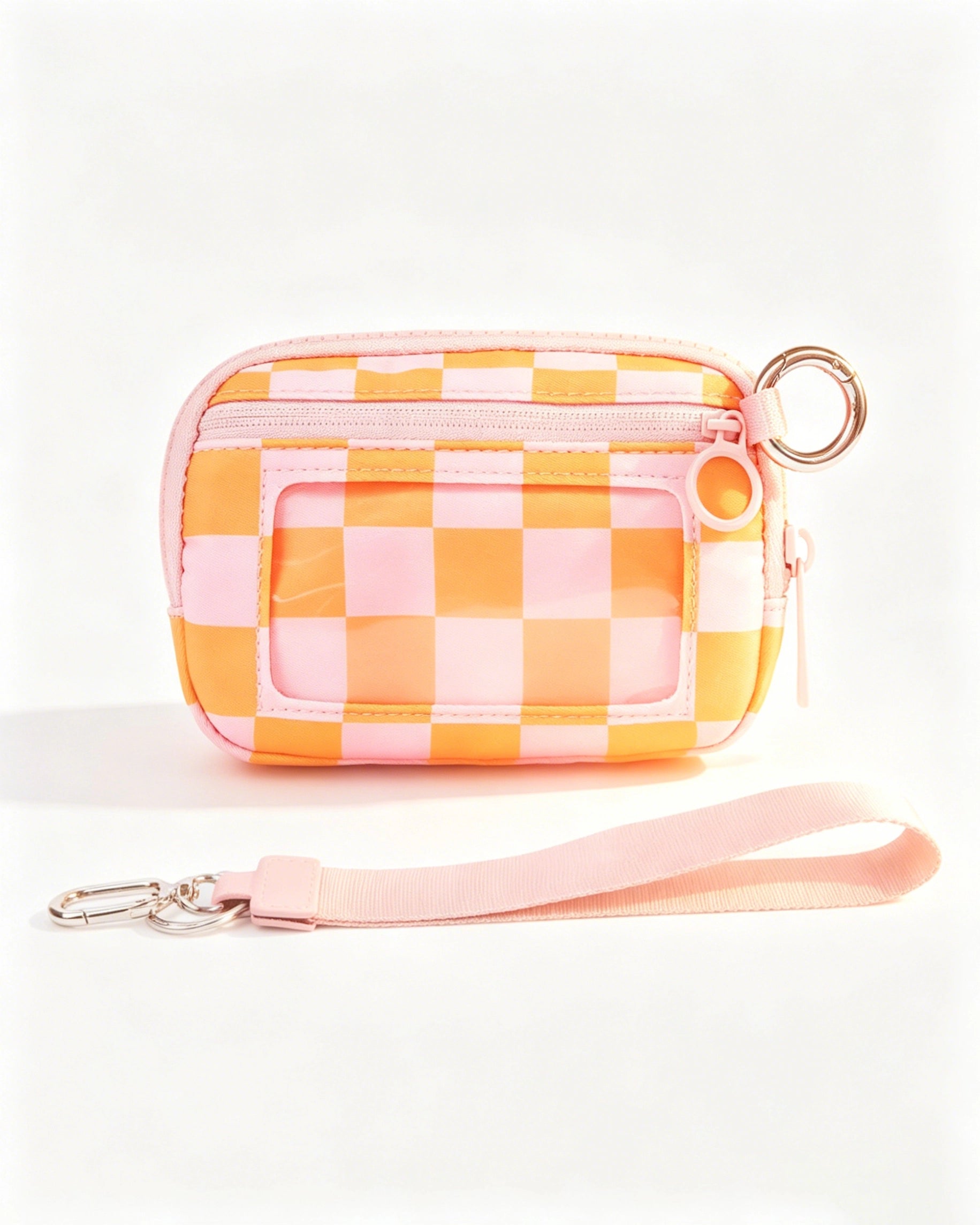 Wholesale Pink Checkerboard Waterproof Ultralight Pouch Travel ID Wallet SP157