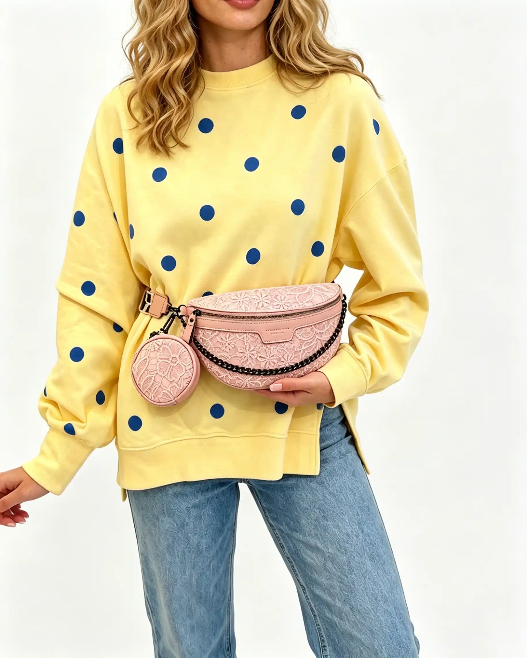 Wholesale Pink Embossed 2Pcs Crossbody Bag SP123