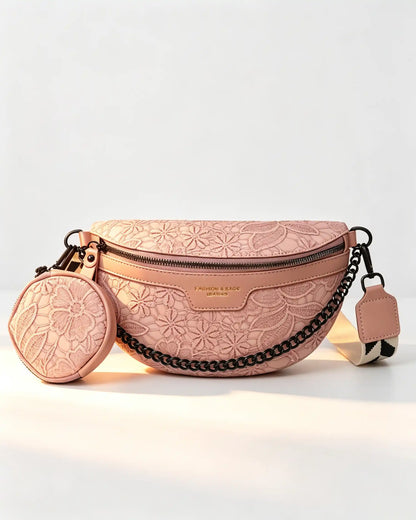 Wholesale Pink Embossed 2Pcs Crossbody Bag SP123