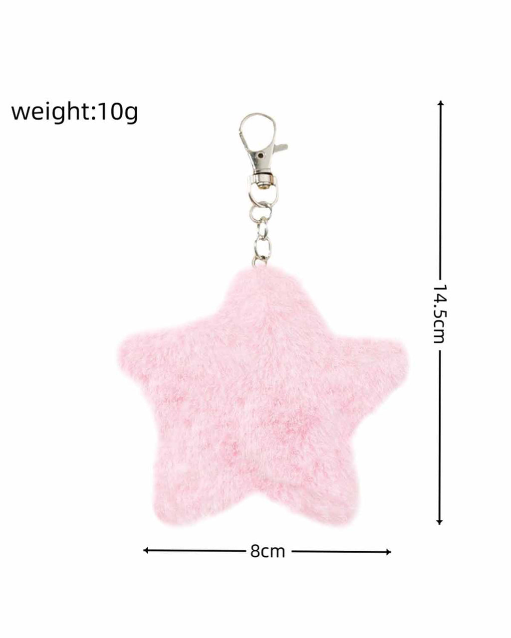 Wholesale Pink Faux Fur Star Keychain Daily Bag Charm Accessory SP181