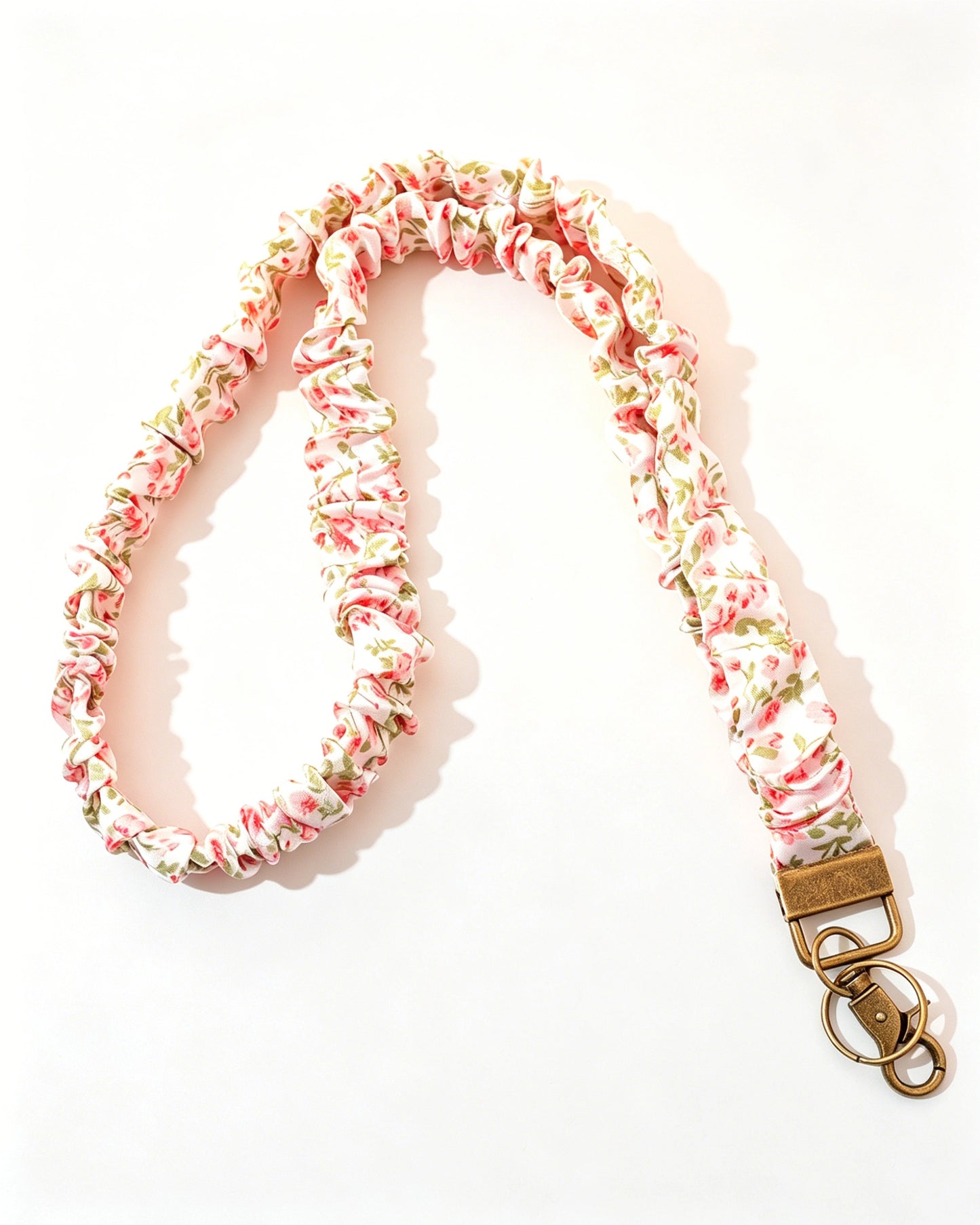 Pink Floral Scrunchie Lanyard Floral Cute Gift SP214