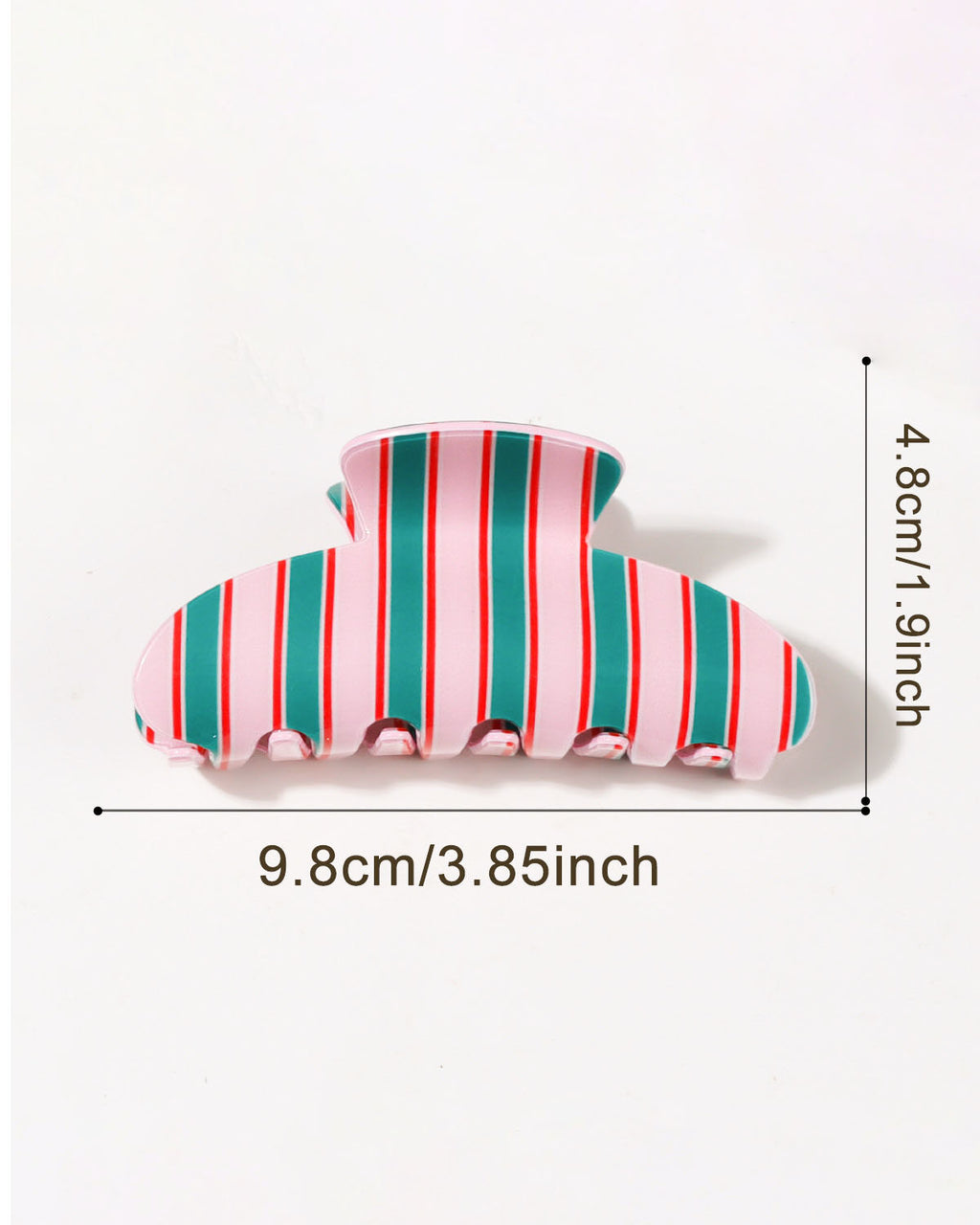 Wholesale Pink Green Striped Hair Clip Holiday Styling SP217