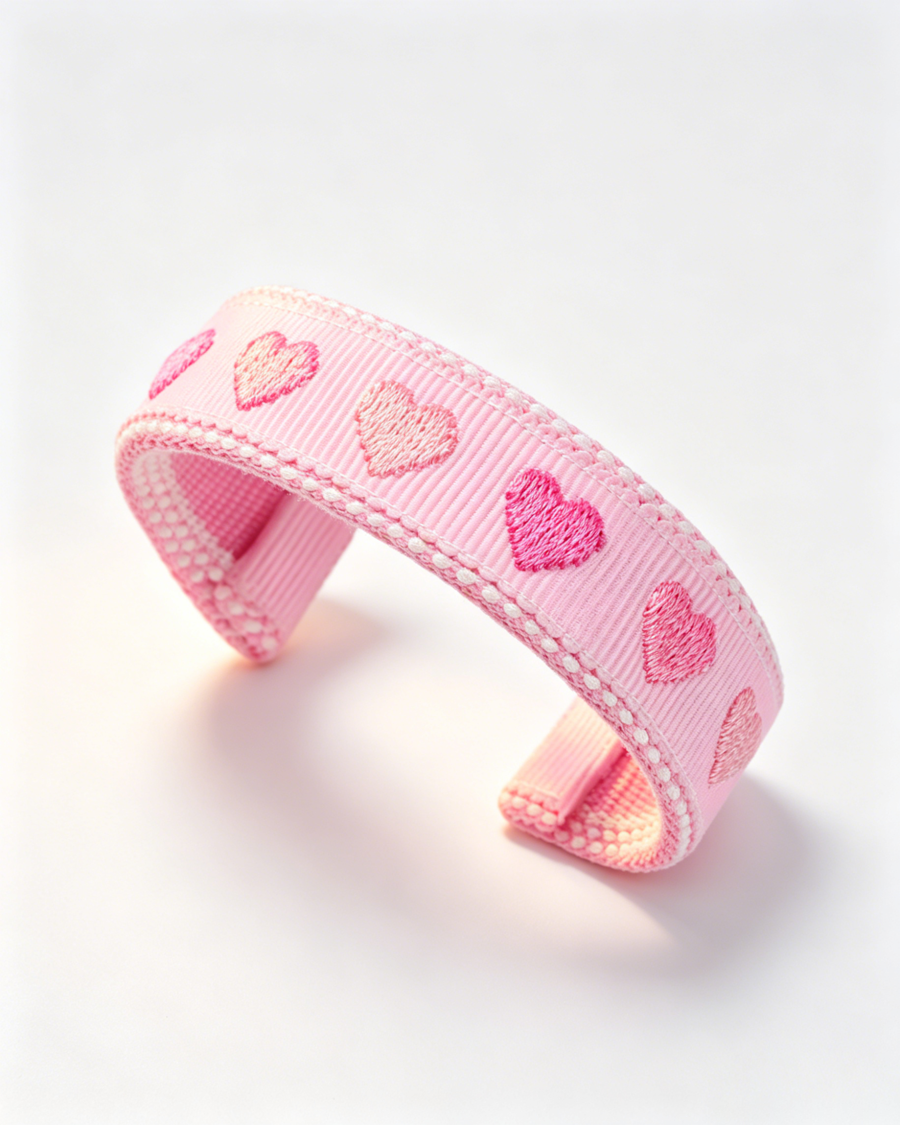 Wholesale Pink Heart Embroidered Wristlet Daily Accessory SP197