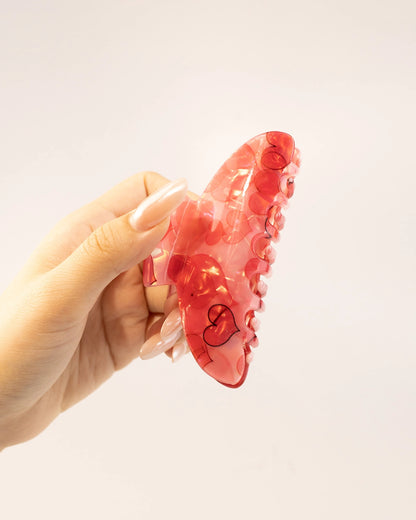 Pink Heart Hair Claw Daily Sweet Accessory SP240