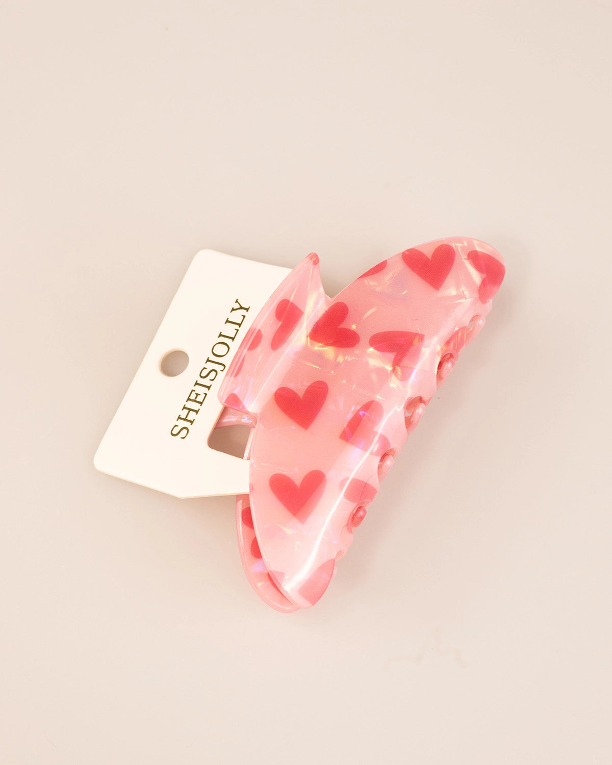 Pink Heart Hair Clip Sweet Daily Accessory SP218