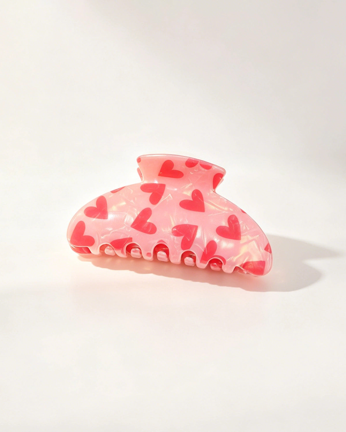 Pink Heart Hair Clip Sweet Daily Accessory SP218