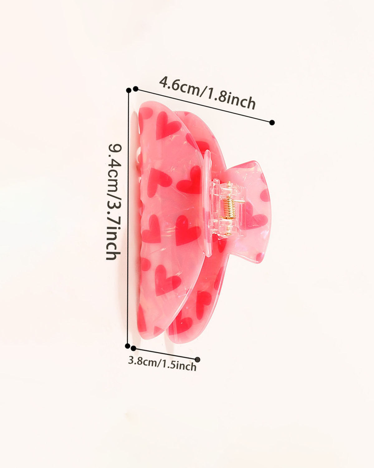 Wholesale Pink Heart Hair Clip Sweet Daily Accessory SP218