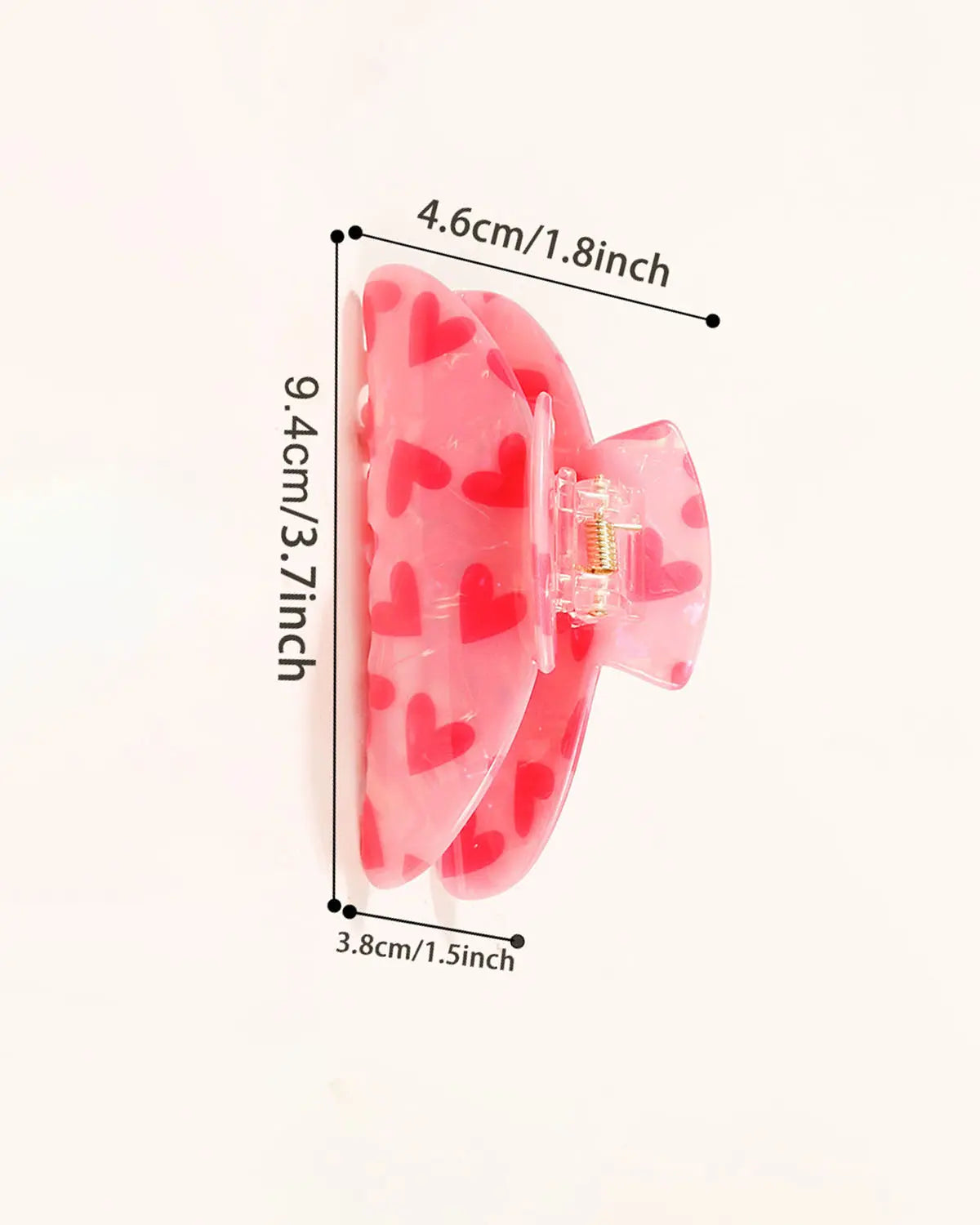 Pink Heart Hair Clip Sweet Daily Accessory SP218