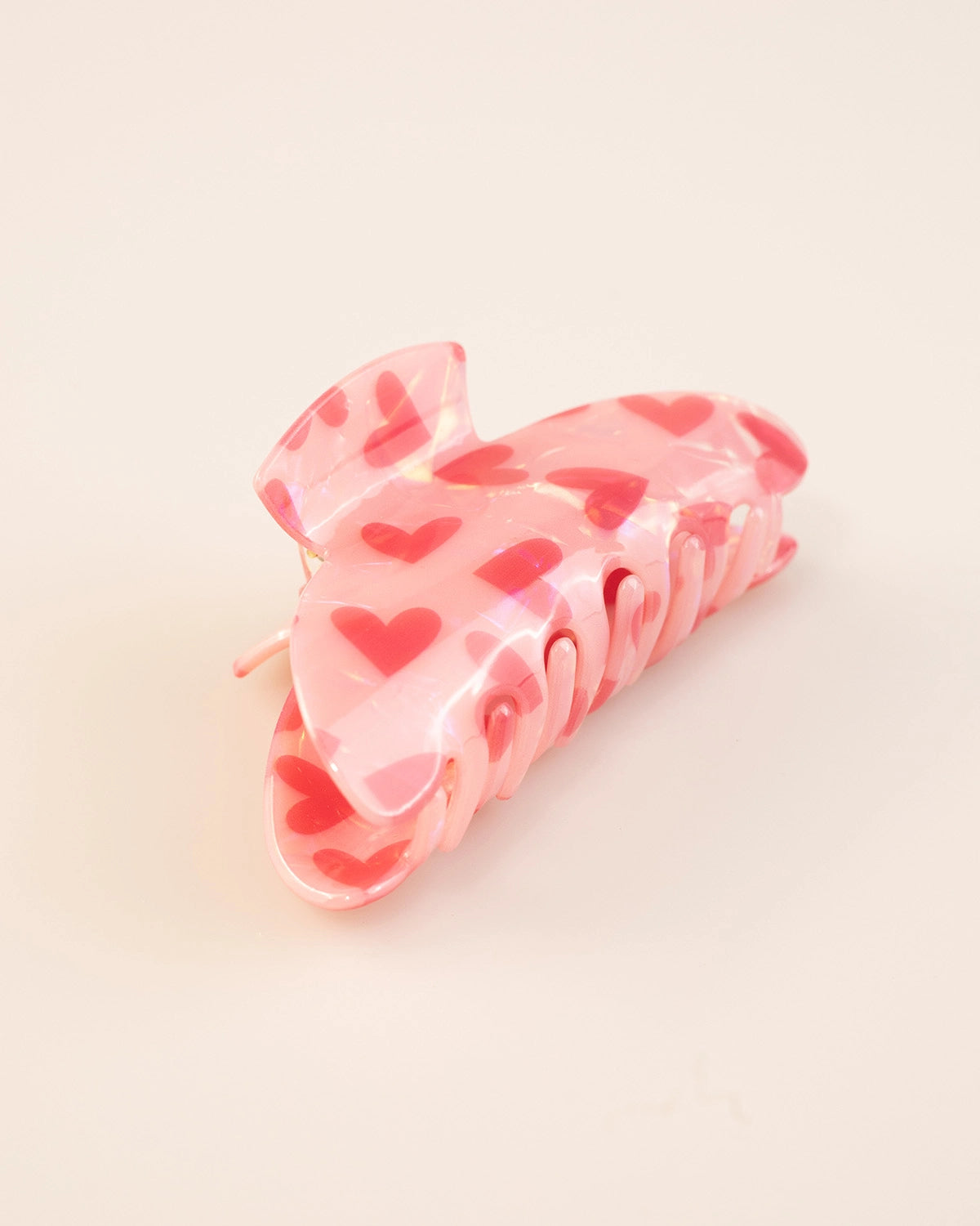 Pink Heart Hair Clip Sweet Daily Accessory SP218
