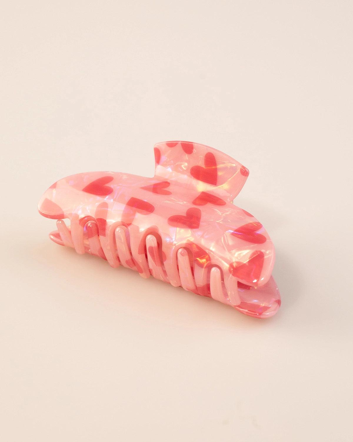 Pink Heart Hair Clip Sweet Daily Accessory SP218